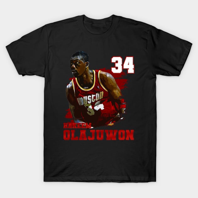 Hakeem Olajuwon | 34 T-Shirt by Aloenalone